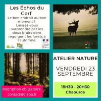 Les Échos du Cerf. Le vendredi 23 septembre 2022 à Chaource. Aube.  18H30